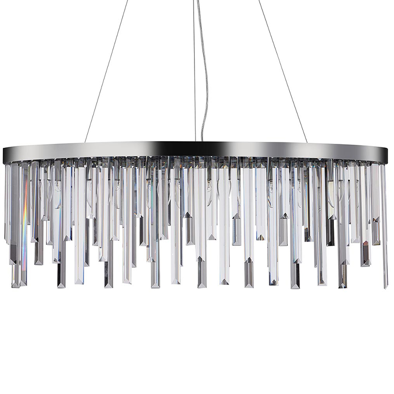 Люстра Bennett Oval Chandelier chrome 90 Хром Прозрачный Люстра Bennett Oval Chandelier chrome 90 Хром Прозрачный в Орле | Loft Concept