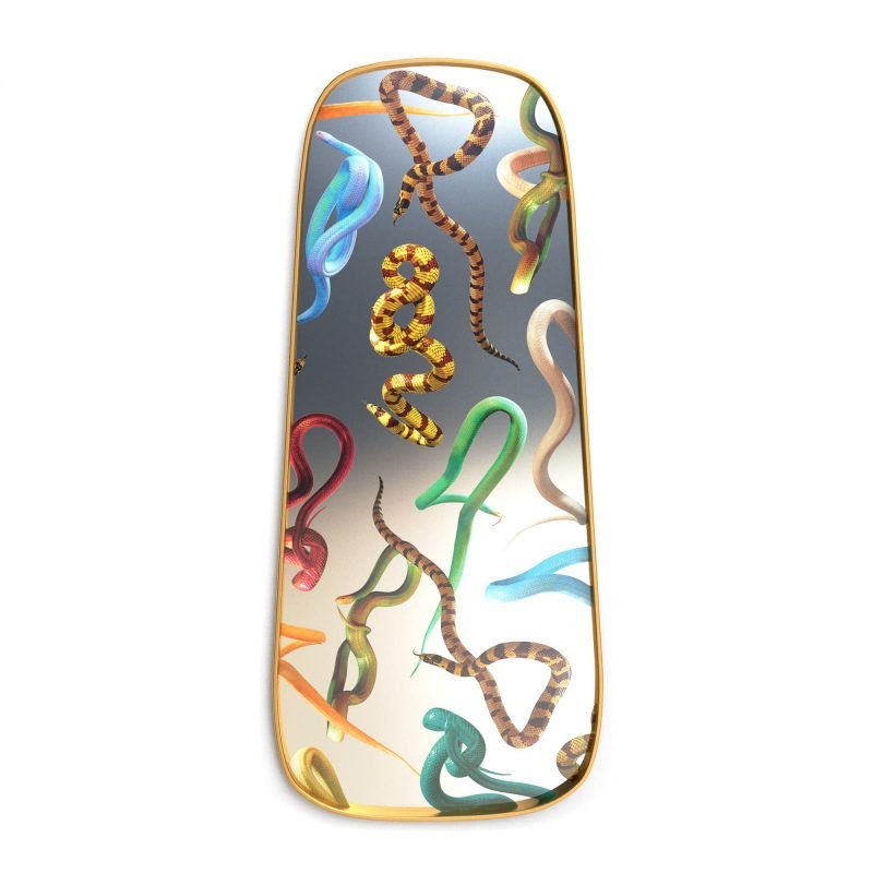 Зеркало Seletti Mirror Gold Frame Snakes Мульти Зеркало Seletti Mirror Gold Frame Snakes Мульти в Орле | Loft Concept