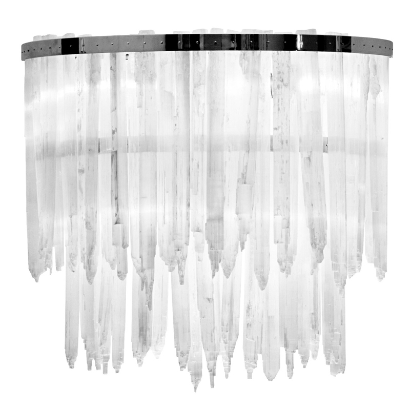 Бра LAMP APPLIQUE SELENITE Никель Прозрачный белый Бра LAMP APPLIQUE SELENITE Никель Прозрачный белый в Орле | Loft Concept