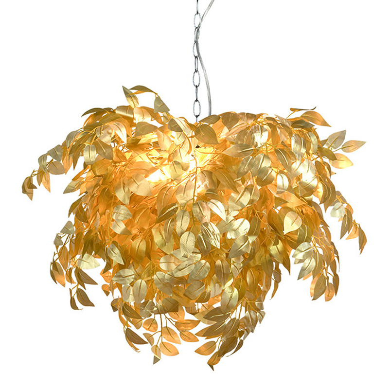 Люстра Golden Autumn Leaves Золотой Хром в Орле | Loft Concept 