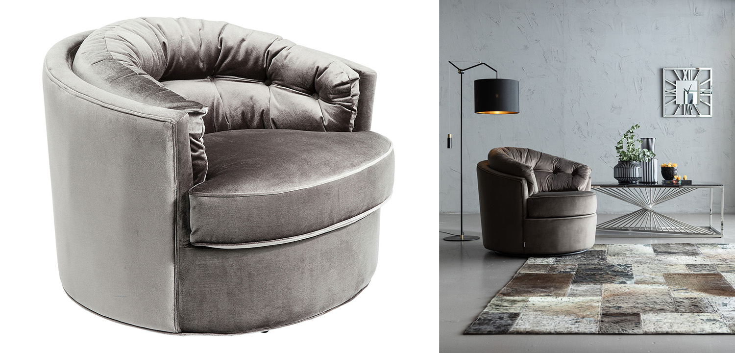 Кресло вращающееся Gray Delilah - фото