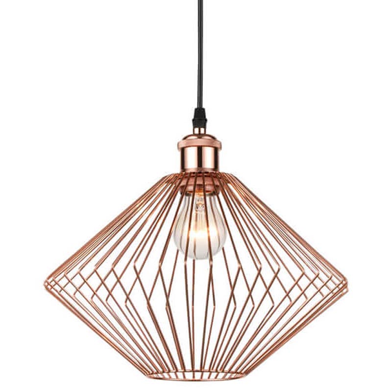 Подвесной светильник Loft Wire Cage pink gold Розовое золото Черный Подвесной светильник Loft Wire Cage pink gold Розовое золото Черный в Орле | Loft Concept