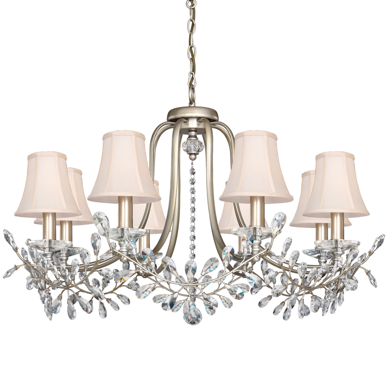 Люстра Loretta Chandelier Серебряный Прозрачный Кремовый Люстра Loretta Chandelier Серебряный Прозрачный Кремовый в Орле | Loft Concept