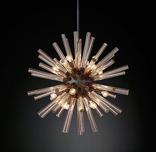 Светильник Crystal Starburst Chandelier Round Черный Светильник Crystal Starburst Chandelier Round Черный в Орле | Loft Concept