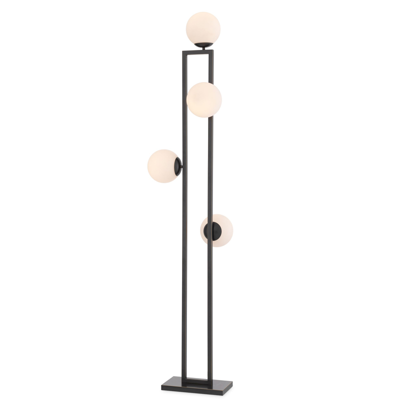 Торшер Eichholtz Floor Lamp Pascal Bronze Темная бронза Белый Торшер Eichholtz Floor Lamp Pascal Bronze Темная бронза Белый в Орле | Loft Concept