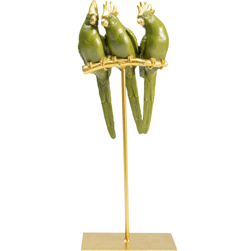 Статуэтка Three Green Parrots Зеленый Статуэтка Three Green Parrots Зеленый в Орле | Loft Concept