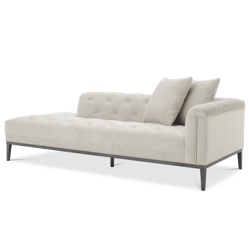 Кушетка Eichholtz Lounge Sofa Cesare Right Pebble grey Бежево-серый Темная бронза Кушетка Eichholtz Lounge Sofa Cesare Right Pebble grey Бежево-серый Темная бронза в Орле | Loft Concept