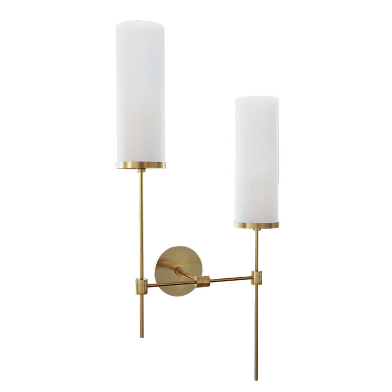 Бра Дизайнерское Candle Holder 2 лампы Латунь Белый Бра Дизайнерское Candle Holder 2 лампы Латунь Белый в Орле | Loft Concept