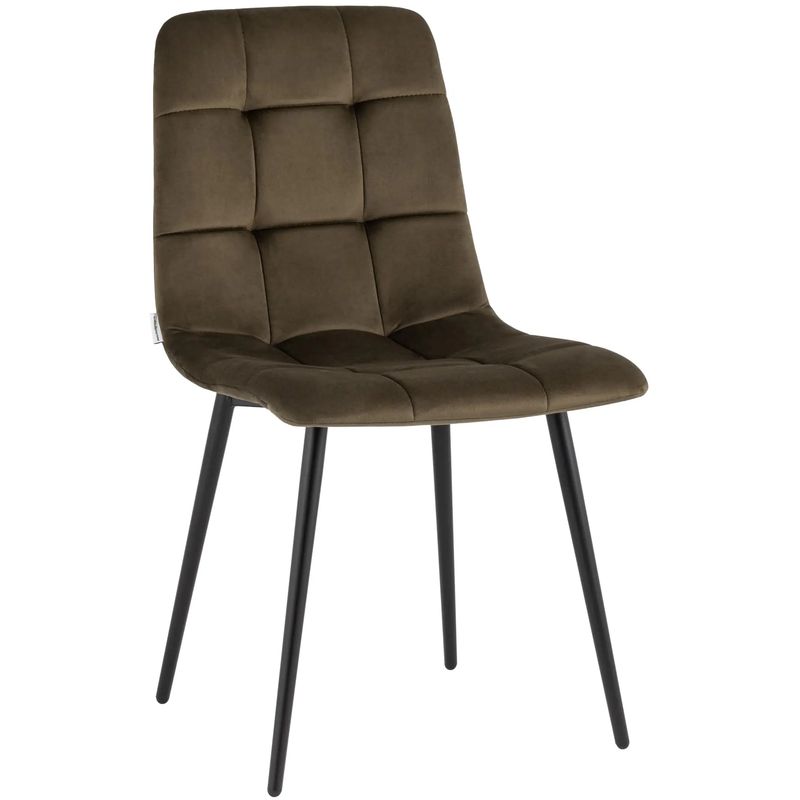 Стул NANCY Chair Коричневый Велюр Коричневый Черный Стул NANCY Chair Коричневый Велюр Коричневый Черный в Орле | Loft Concept