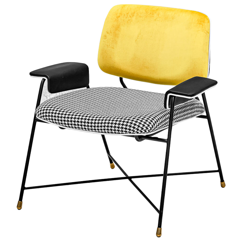 Кресло Bagot Chair Yellow Черно-белый Желтый в Орле | Loft Concept 