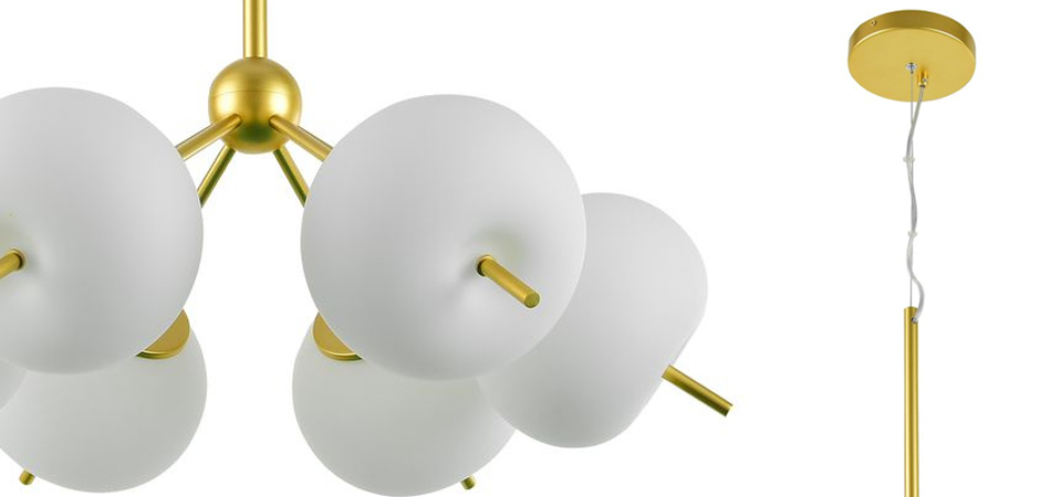 Люстра White ball brass Louise 6 Люстра White ball brass Louise 6 - Loft-Concept в Орле