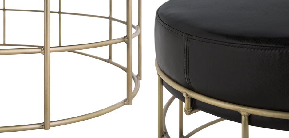 Пуф Cage Rods Gold 80 Пуф Cage Rods Gold 80 - Loft-Concept в Орле