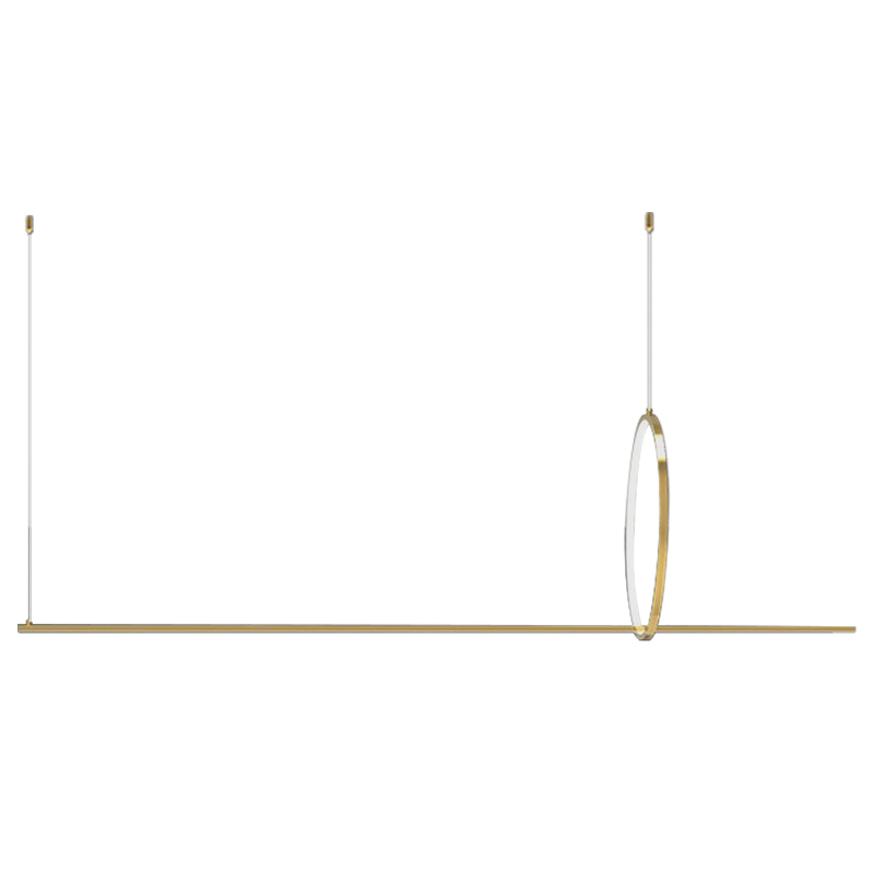 Дизайнерский Подвесной Светильник Ursa Geometric Ring Lamp 1 кольцо Золотой в Орле | Loft Concept 