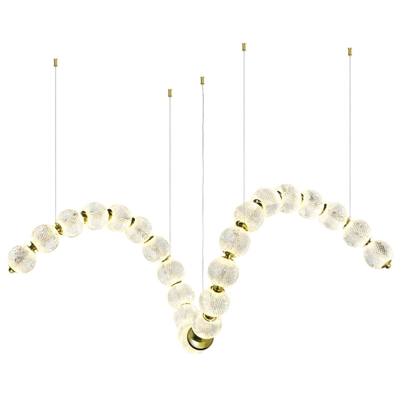 Светодиодная люстра Crystal Globule Spiral Золото Золотой Прозрачный Светодиодная люстра Crystal Globule Spiral Золото Золотой Прозрачный в Орле | Loft Concept