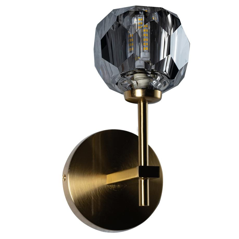 Бра RH Boule de Cristal Single Sconce smoky Латунь Дымчатый (Smoke) в Орле | Loft Concept 