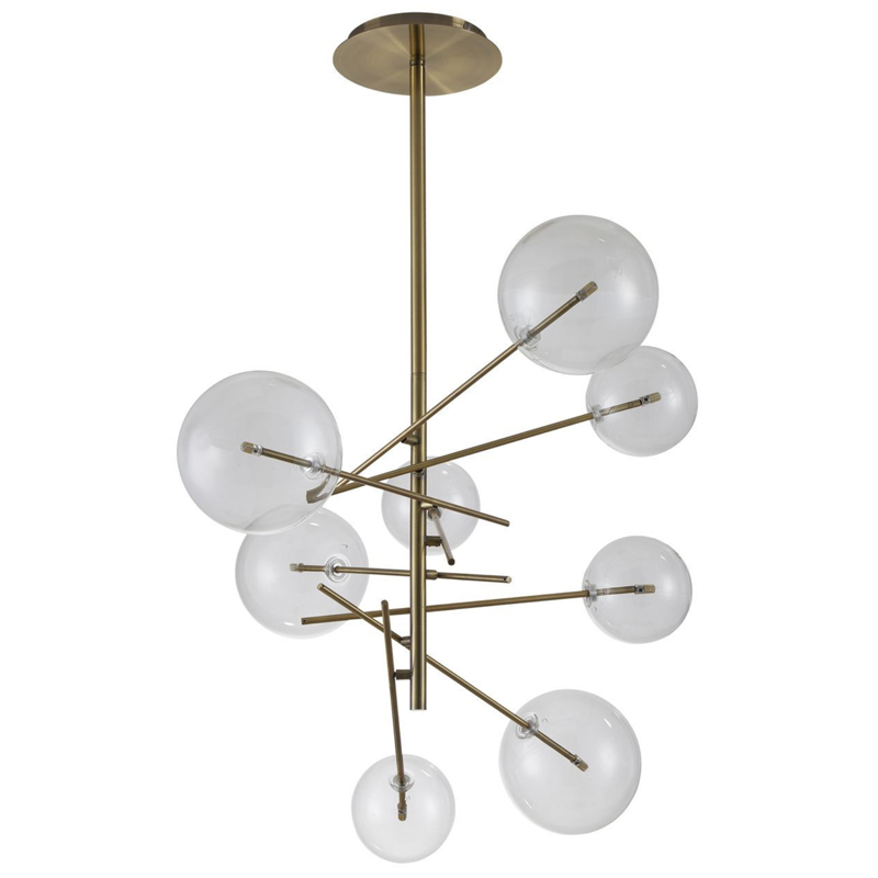 Люстра Gallotti & Radice Bolle Рanging Lamp 95 Латунь Прозрачный (Transparent) Люстра Gallotti & Radice Bolle Рanging Lamp 95 Латунь Прозрачный (Transparent) в Орле | Loft Concept