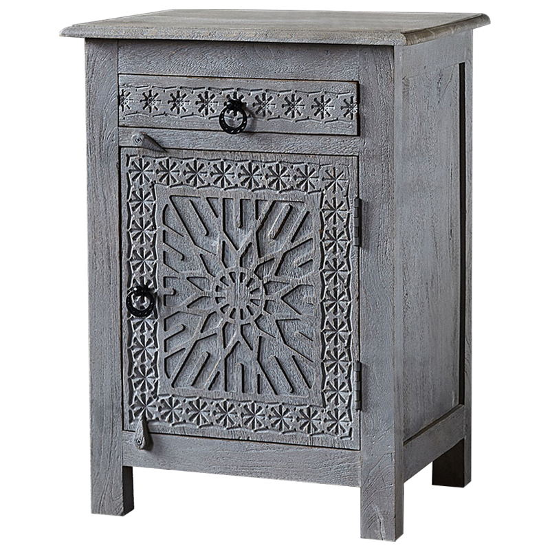 Тумба Indian Antique Furniture Akshi Nightstand Серый Коричневый Тумба Indian Antique Furniture Akshi Nightstand Серый Коричневый в Орле | Loft Concept