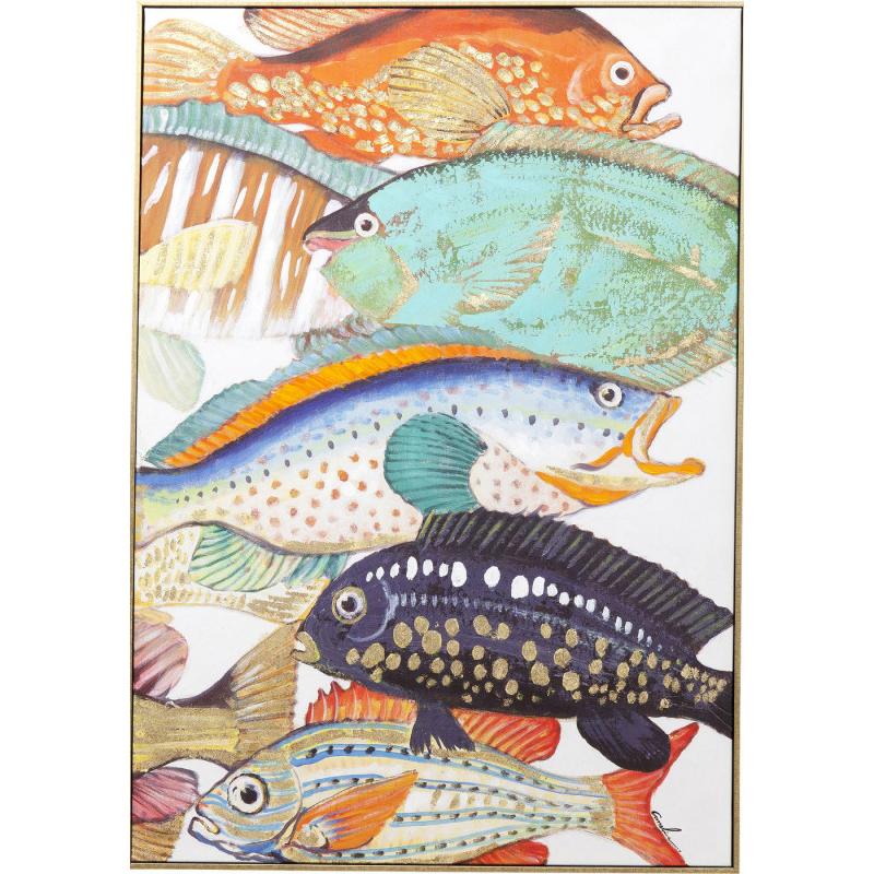 Картина Colorful Fish Painting Мульти Картина Colorful Fish Painting Мульти в Орле | Loft Concept