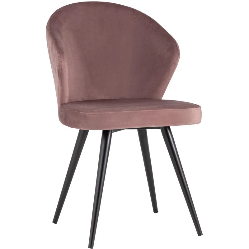 Стул Розовый Бархат Volante Chair Розовый пастельный Черный Стул Розовый Бархат Volante Chair Розовый пастельный Черный в Орле | Loft Concept