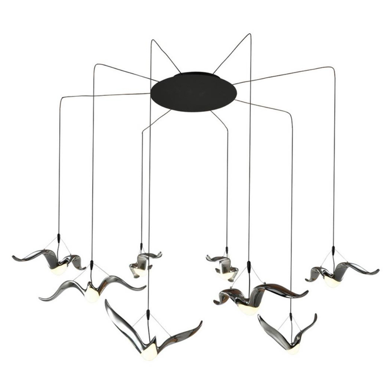 Каскадная люстра Silver birds Хром Каскадная люстра Silver birds Хром в Орле | Loft Concept