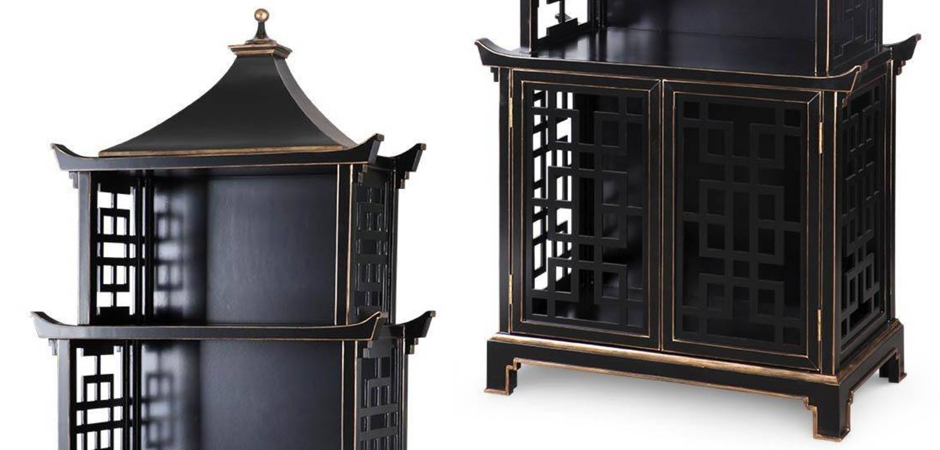 Стеллаж Черная Пагода Bungalow 5 Pagoda Black Wood Стеллаж Черная Пагода Bungalow 5 Pagoda Black Wood - Loft-Concept в Орле