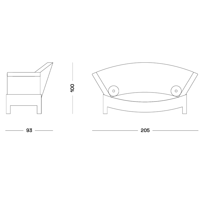 Дизайнерский диван с двумя подушками-валиками Poltronova Mitzi Sofa Дизайнерский диван с двумя подушками-валиками Poltronova Mitzi Sofa в Орле