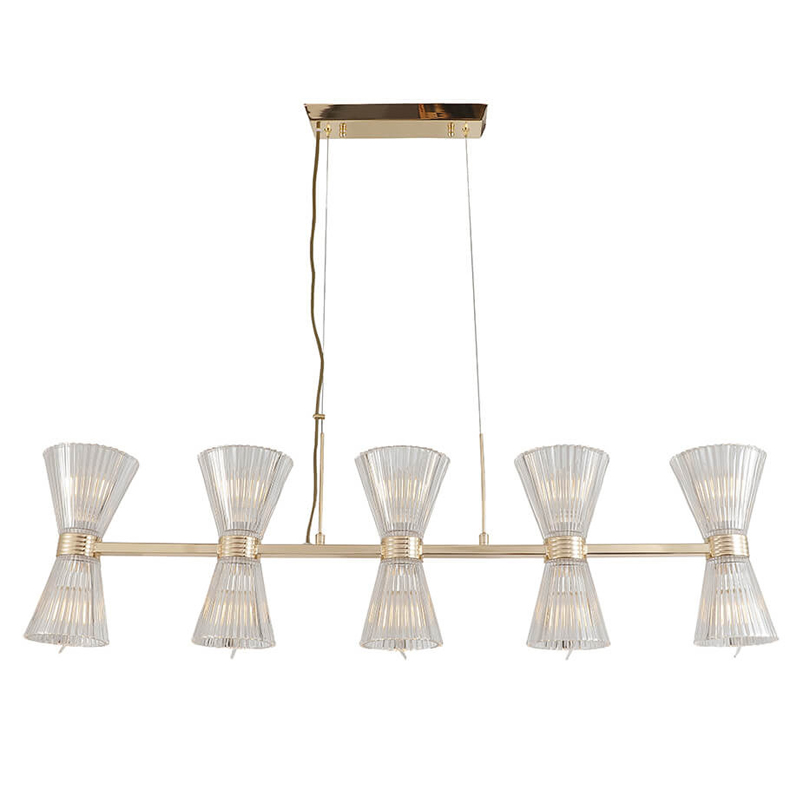 Люстра Glass Horn Light gold 10 Прозрачное Стекло Глянцевое золото Люстра Glass Horn Light gold 10 Прозрачное Стекло Глянцевое золото в Орле | Loft Concept