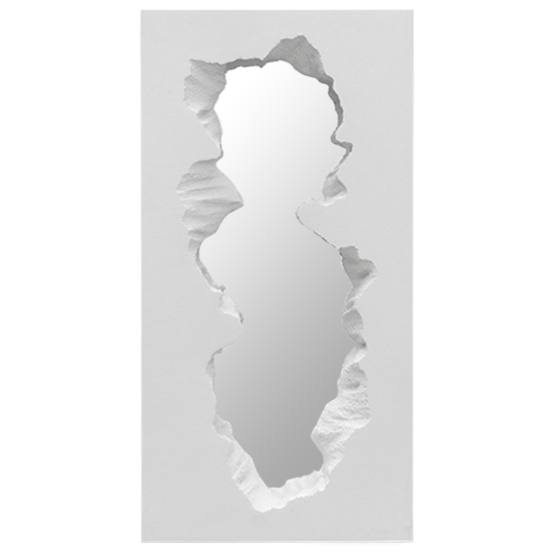 Зеркало Broken Stone Mirror Белый цвет Белый Зеркало Broken Stone Mirror Белый цвет Белый в Орле | Loft Concept