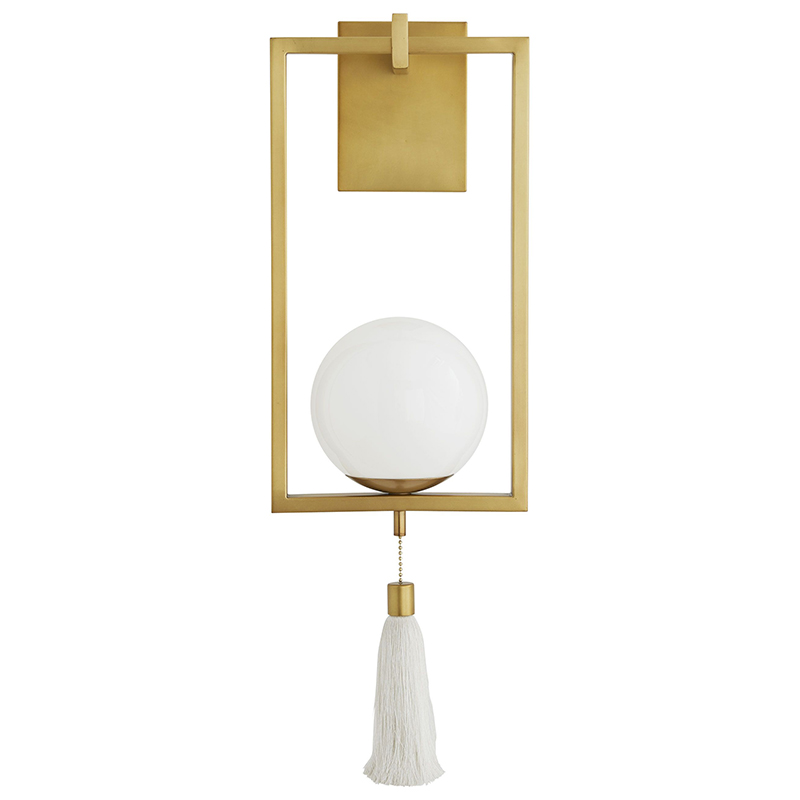 Бра TRAPEZE SCONCE Gold Белый Латунь Бра TRAPEZE SCONCE Gold Белый Латунь в Орле | Loft Concept