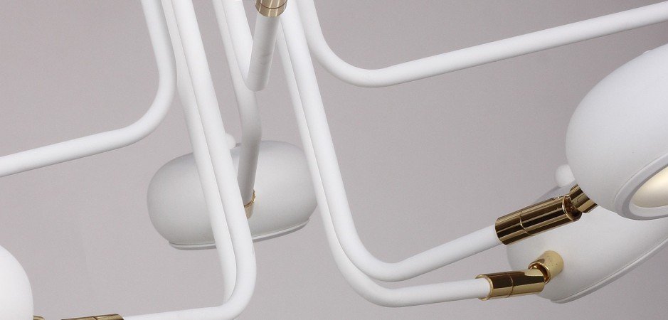 Люстра Curved Stix Chandelier 6 White - Loft-Concept в Орле