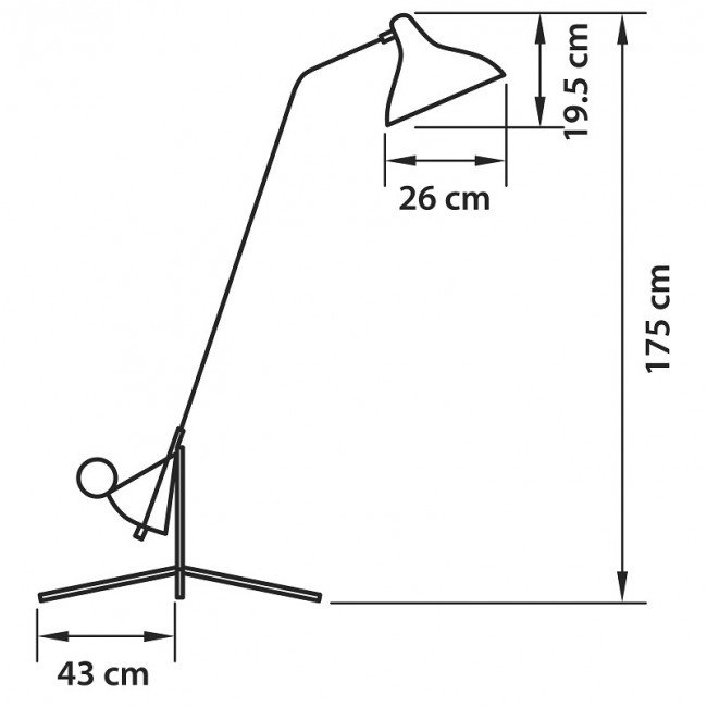 Торшер Lampara Tripod Floor Lamp Торшер Lampara Tripod Floor Lamp в Орле