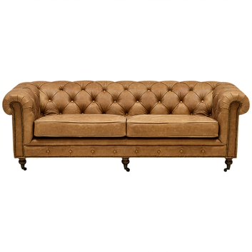 Диван Chesterfield Cinnamon Leather Sofa из винтажной кожи Корица Диван Chesterfield Cinnamon Leather Sofa из винтажной кожи Корица в Орле | Loft Concept