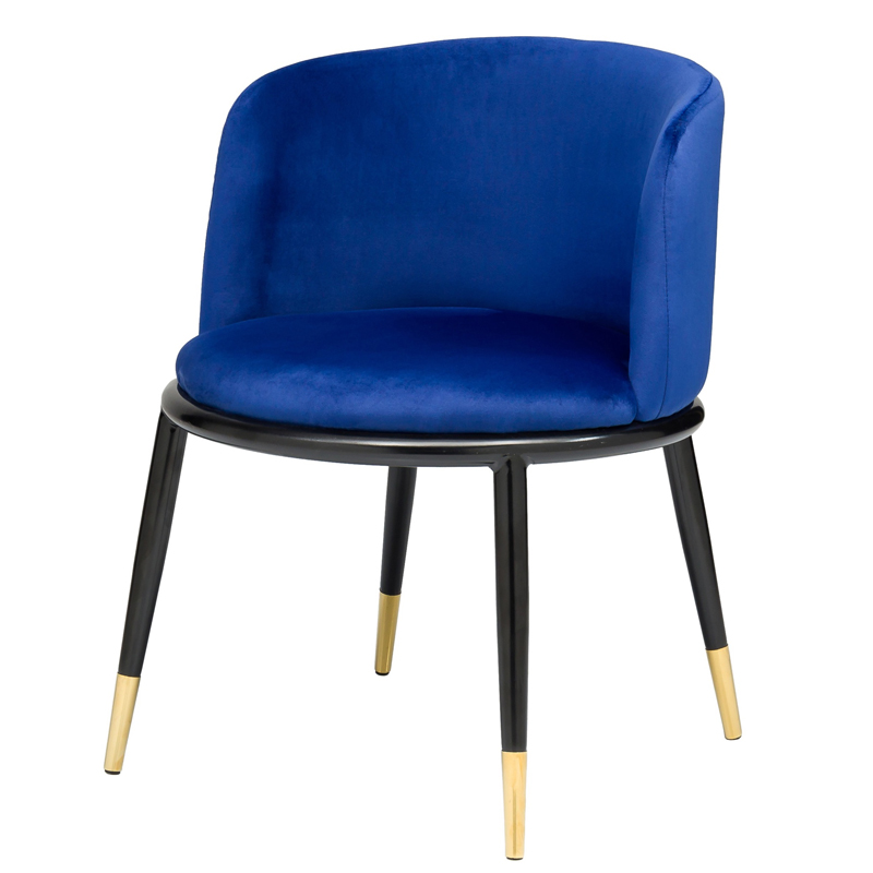 Стул Dining Chair Foucault Blue Синий Черный Золотой Стул Dining Chair Foucault Blue Синий Черный Золотой в Орле | Loft Concept
