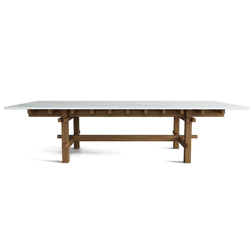 Журнальный стол из дерева с каменной столешницей Minka Table Древесина Белый Журнальный стол из дерева с каменной столешницей Minka Table Древесина Белый в Орле | Loft Concept