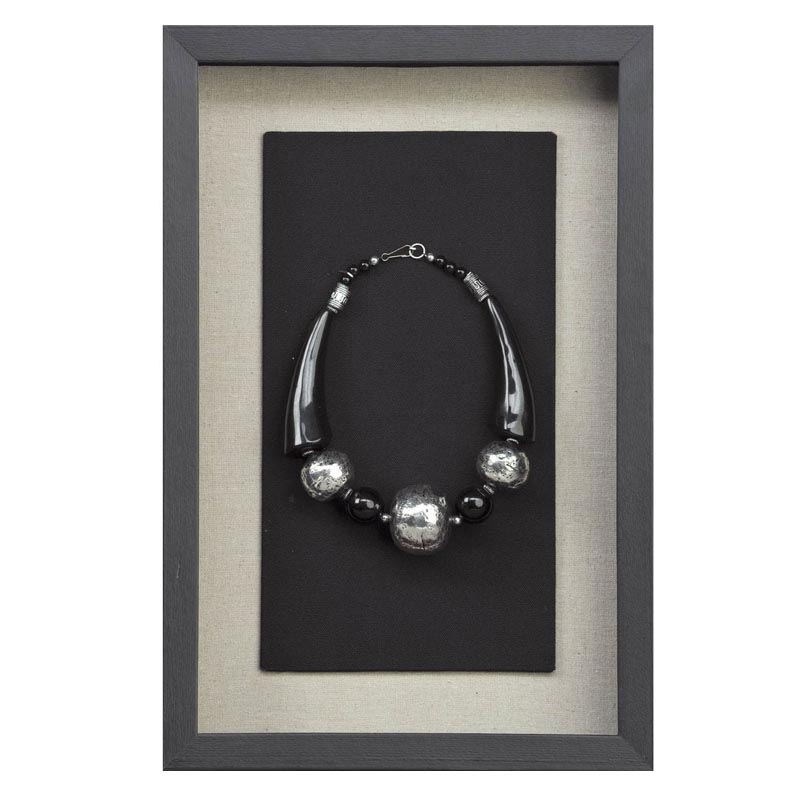 Панно Necklace Wall Accessory II Черный Серебряный Панно Necklace Wall Accessory II Черный Серебряный в Орле | Loft Concept