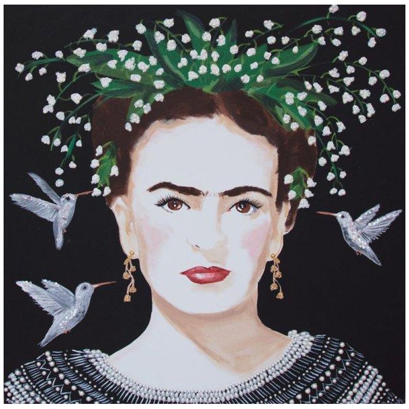 Картина “Frida with Lily of the Valley Headdress and White Hummingbirds” Мульти Картина “Frida with Lily of the Valley Headdress and White Hummingbirds” Мульти в Орле | Loft Concept
