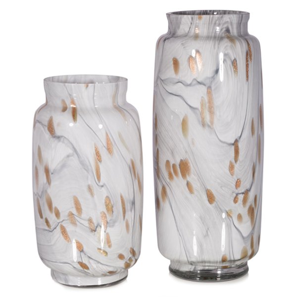 Ваза Song Thrush Glass Белый Золотой Ваза Song Thrush Glass Белый Золотой в Орле | Loft Concept