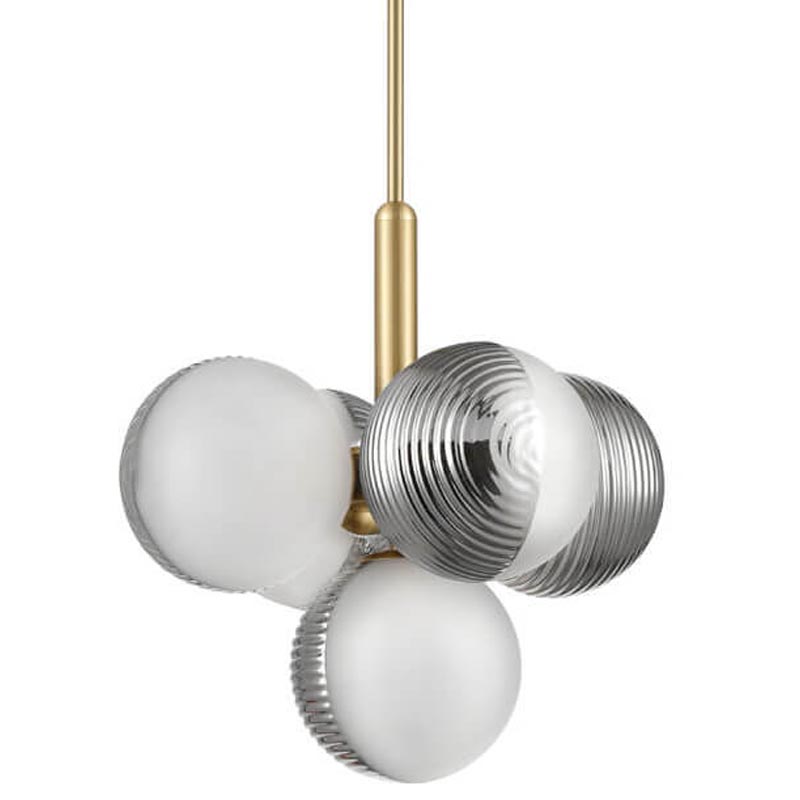 Люстра Ademar Chandelier 5 plafond Золотой Белый Серый Люстра Ademar Chandelier 5 plafond Золотой Белый Серый в Орле | Loft Concept
