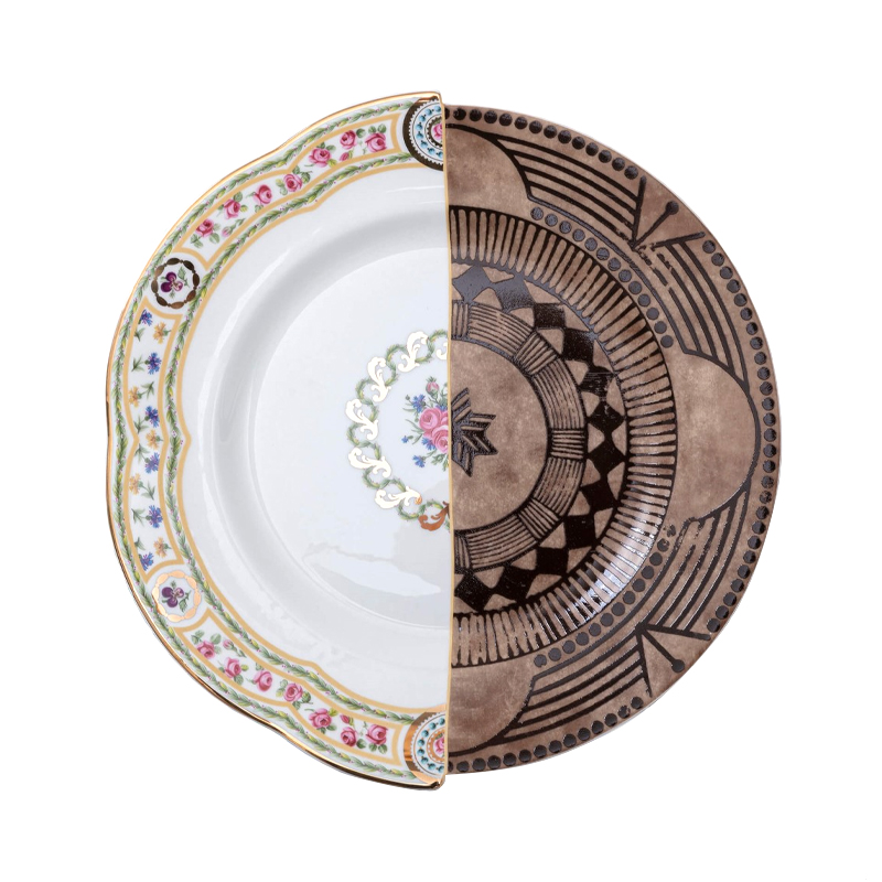 Тарелка Seletti Hobyo Белый Черный Коричневый Тарелка Seletti Hobyo Белый Черный Коричневый в Орле | Loft Concept