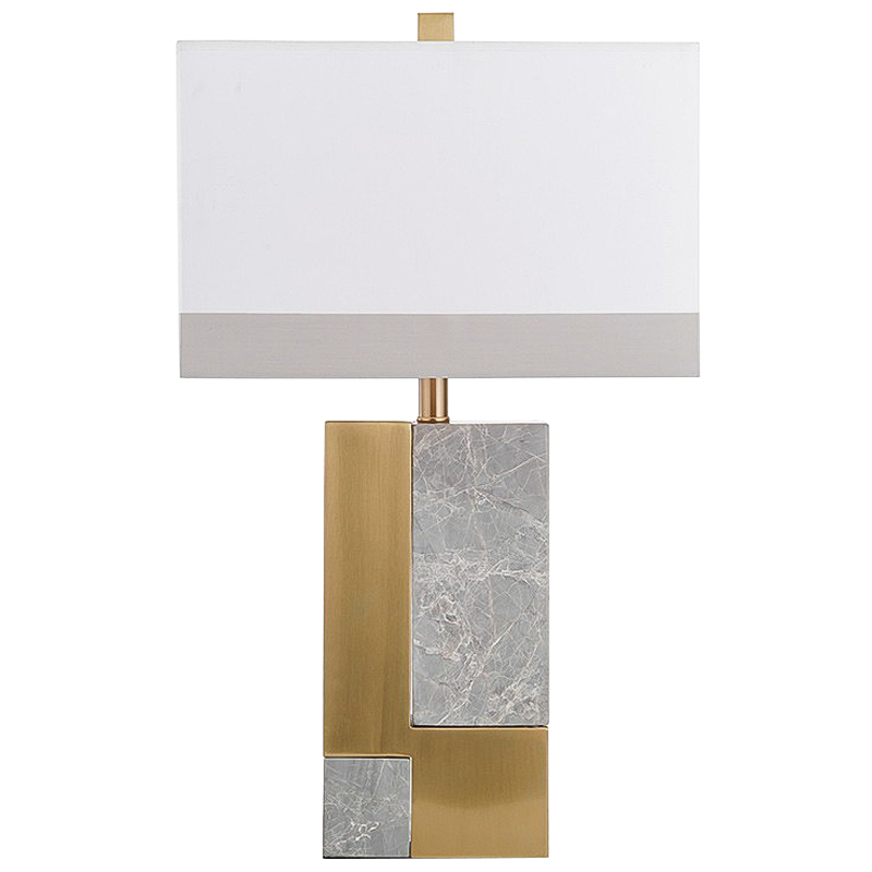 Настольная лампа Tristand Table Lamp Белый Серый Латунь Настольная лампа Tristand Table Lamp Белый Серый Латунь в Орле | Loft Concept