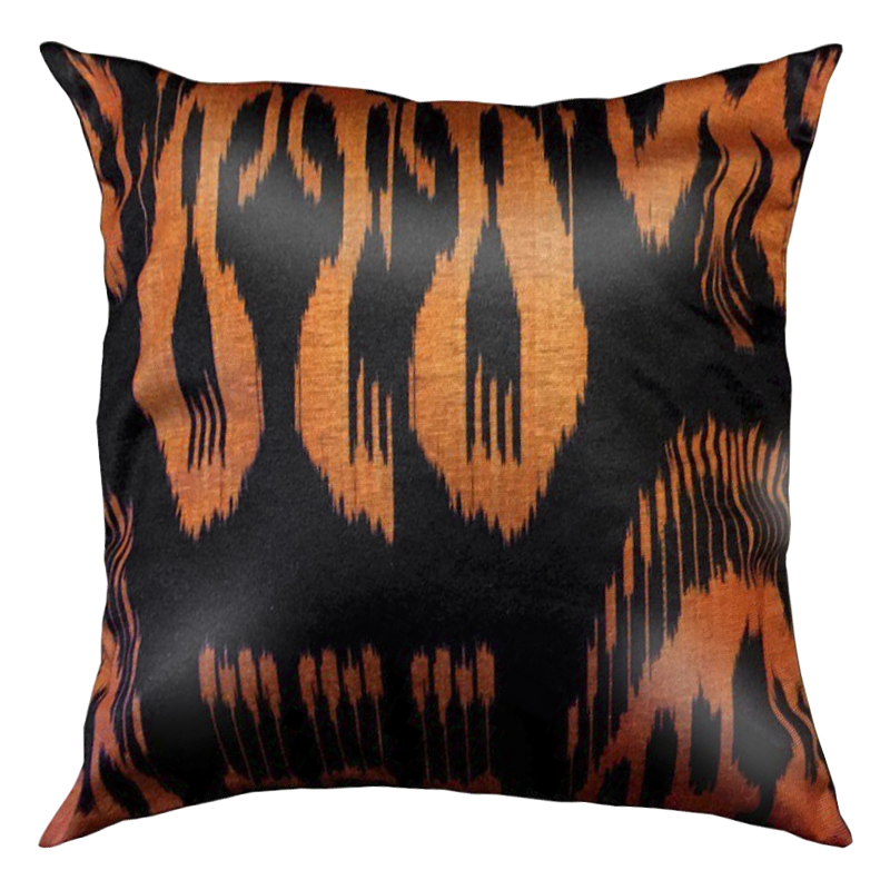 Подушка Orange and Black Черный Оранжевый Подушка Orange and Black Черный Оранжевый в Орле | Loft Concept