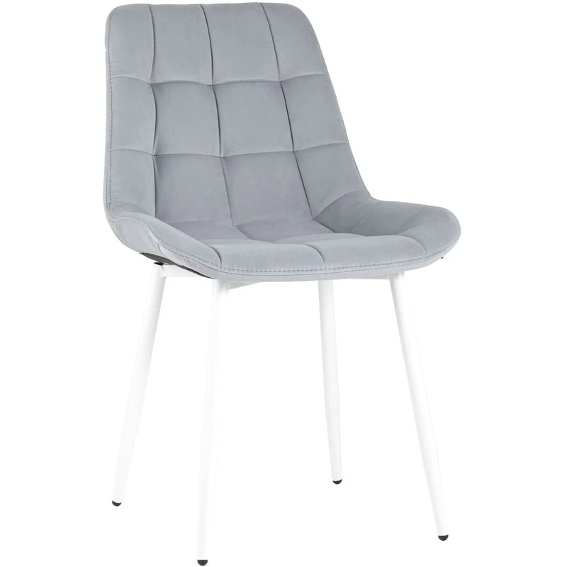 Стул NANCY Chair Серый Цвет Белые Ножки Серый Белый в Орле | Loft Concept 