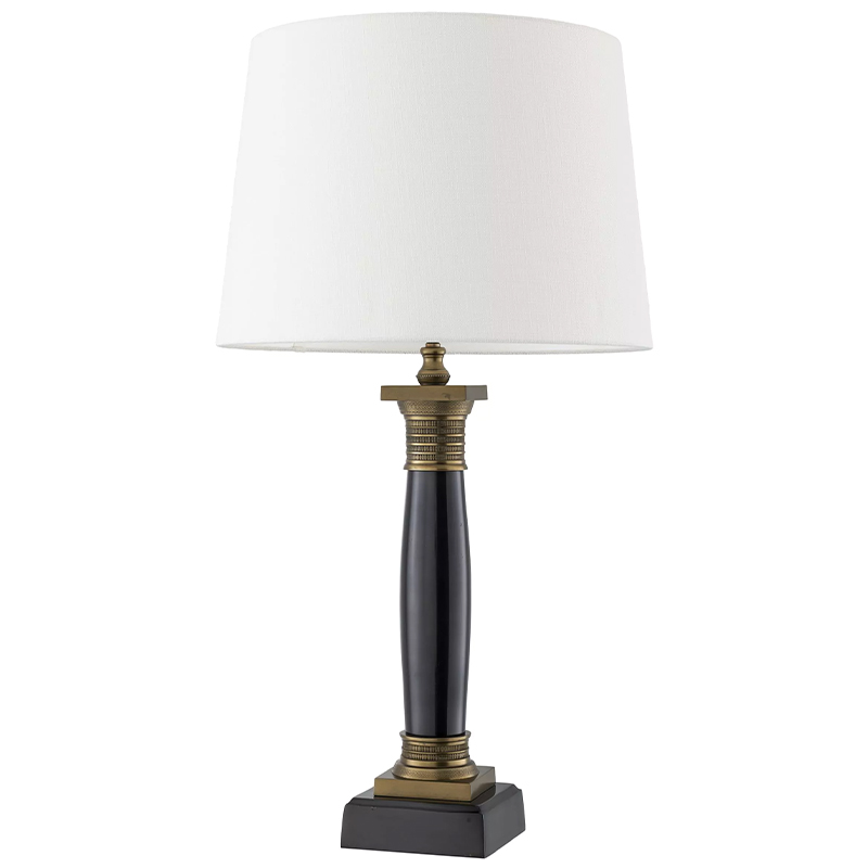 Настольная лампа Eichholtz Table Lamp Napoleon Латунь Черный Белый Настольная лампа Eichholtz Table Lamp Napoleon Латунь Черный Белый в Орле | Loft Concept