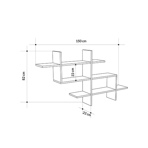 Полка фигурная подвесная цвета древесины HALIC BOOKCASE OAK в Орле