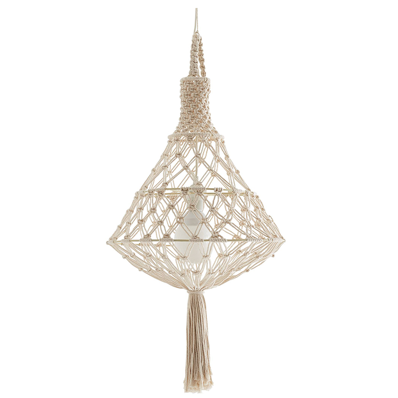 Подвесной светильник Macrame Wicker Hanging lamp Бежевый в Орле | Loft Concept 