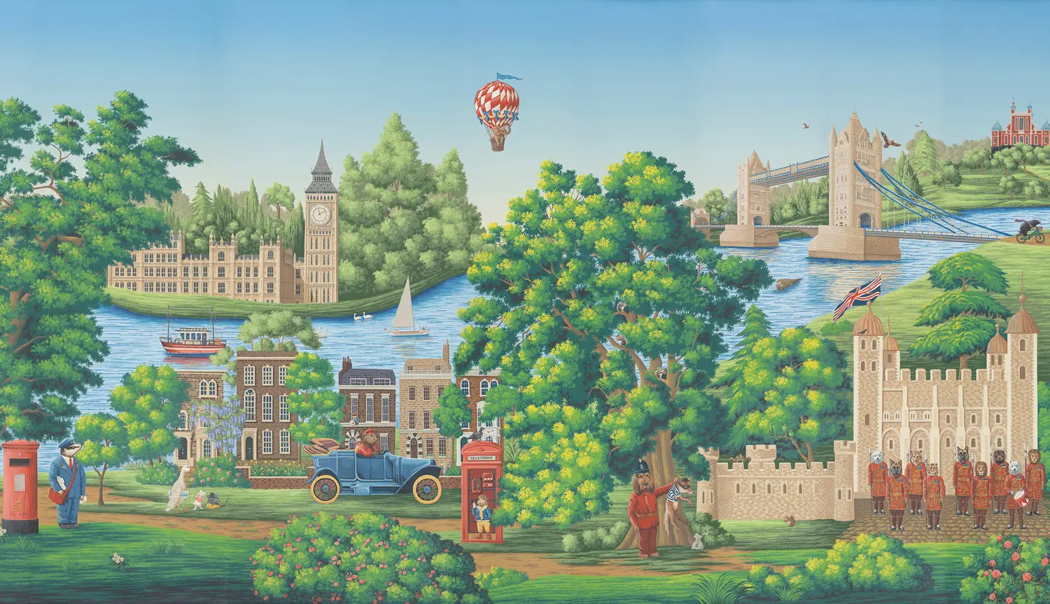 Обои ручная роспись Little London Jubilee Colourway Обои ручная роспись Little London Jubilee Colourway - постер Loft-Concept в Орле