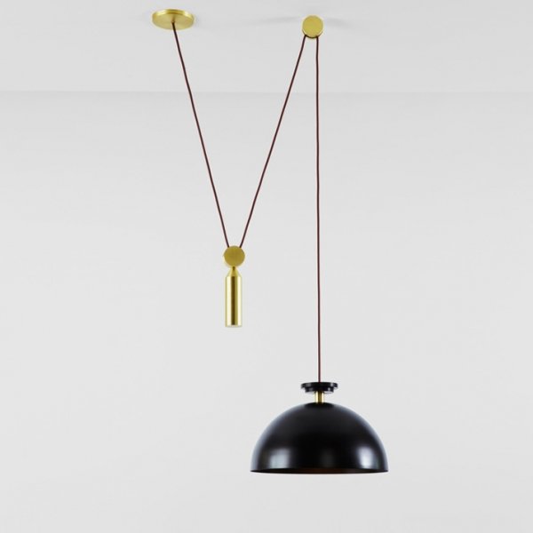 Подвесной светильник Shape up Pendant Hemisphere Black Латунь Черный Подвесной светильник Shape up Pendant Hemisphere Black Латунь Черный в Орле | Loft Concept