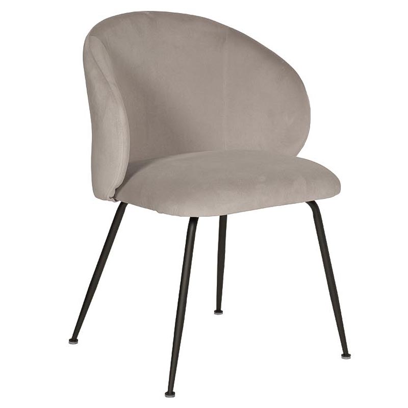 Стул Sadler Chair gray velor Бежево-серый Черный Стул Sadler Chair gray velor Бежево-серый Черный в Орле | Loft Concept