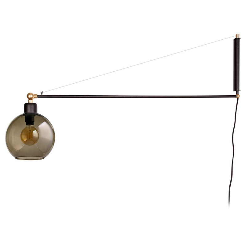 Бра Franco Wall Lamp Черный Латунь Янтарный Бра Franco Wall Lamp Черный Латунь Янтарный в Орле | Loft Concept