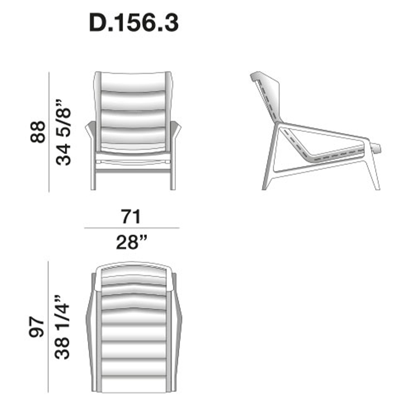 Дизайнерское кресло с подлокотниками из массива дерева Gio Ponti D.156.3 Armchair Дизайнерское кресло с подлокотниками из массива дерева Gio Ponti D.156.3 Armchair в Орле